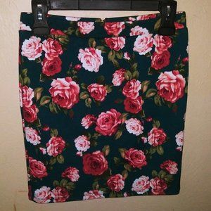 Forever 21, New with tags Mini floral pencil skirt